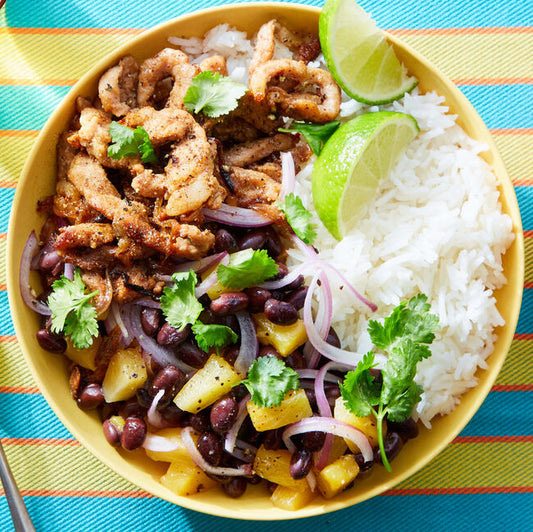 Caribbean Pork Burrito Bowl