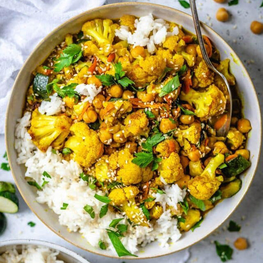 Cauliflower Coconut Curry Scented Rice